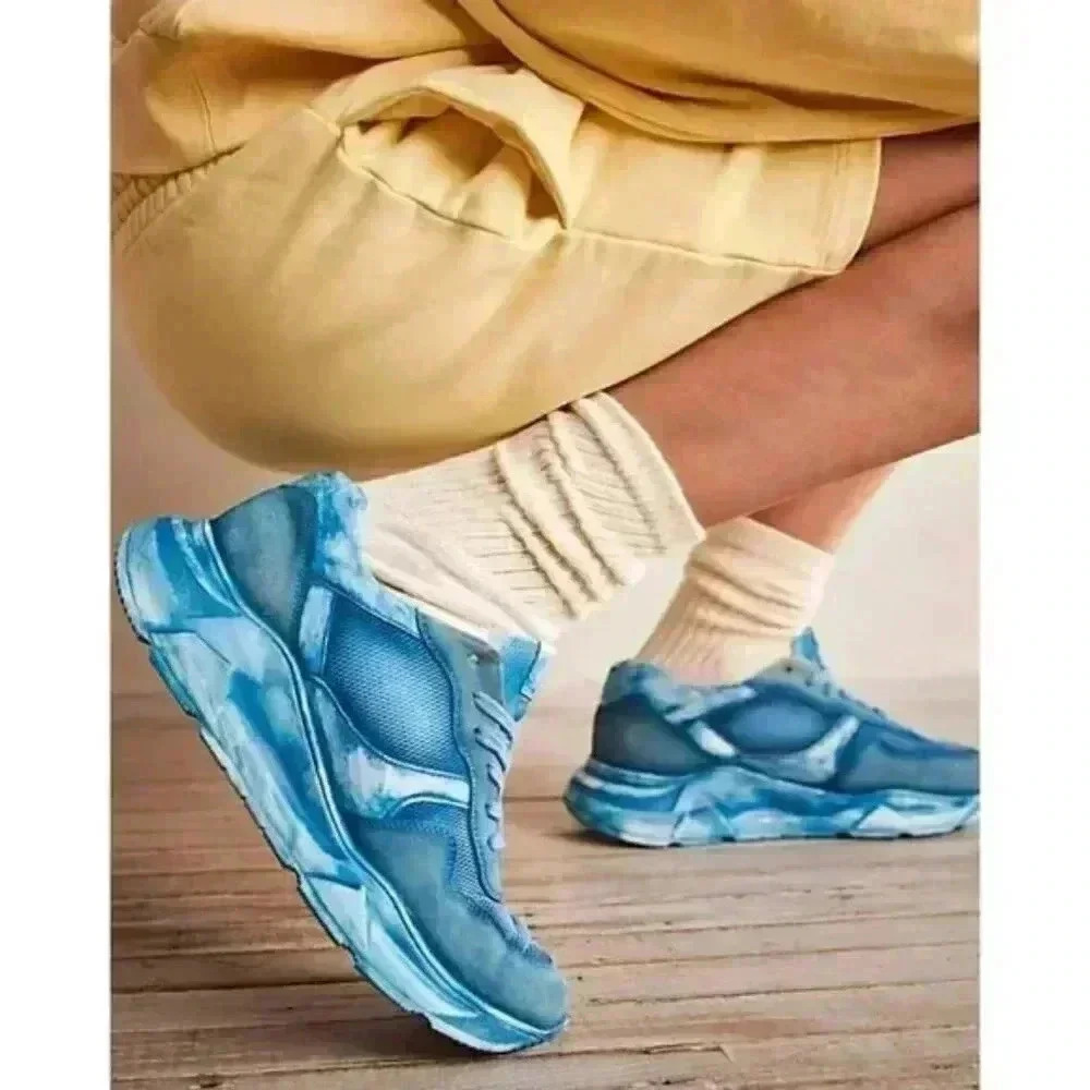 Free People Let's Wander Washed Sneakers